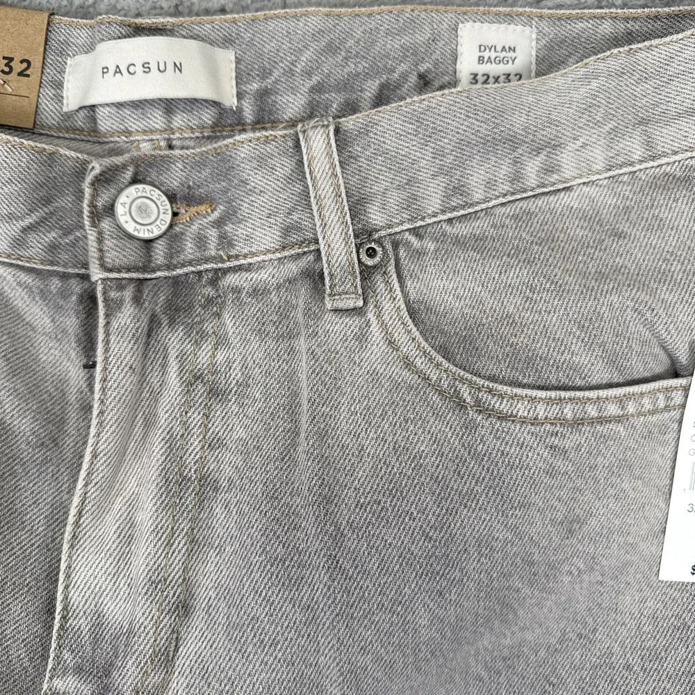 Pacsun Dylan Baggy Jeans‎ Mens 32x32 Gray Cargo NEW NWT